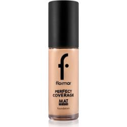 flormar Perfect Coverage Mat Touch Foundation podkład matujący do skóry tłustej i mieszanej odcień 308 Fair Ivory 30 ml