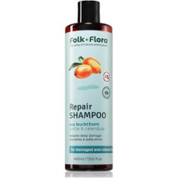 Folk & Flora Sea Buckthorn szampon odbudowujący włosy do włosów farbowanych i zniszczonych 400 ml