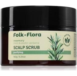 Folk & Flora Rosemary peeling do skóry głowy 180 g