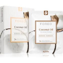 FOREO Farm to Face Sheet Mask Coconut Oil maska odżywcza w płacie 3x20 ml