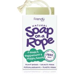 Friendly Soap Soap on a Rope Peppermint & Poppy Seeds mydło naturalne 95 g