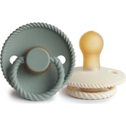 FRIGG Rope Size 1:0-6 months smoczek Cream/Sage 2 szt.