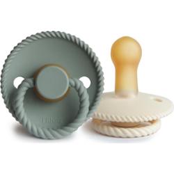 FRIGG Rope Size 2:6-18 months smoczek Cream/Sage 2 szt.