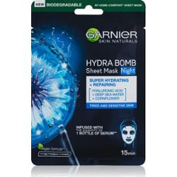 GARNIER - HYDRA BOMB Tissue Mask Night - Super Hydrating + Repairing - Nawilżająca maska do skóry zmęczonej na noc