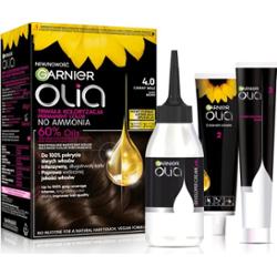 Garnier Olia Big Kit trwała farba do włosów odcień 4.0 Ciemny Brąz 1 szt.
