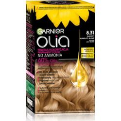 Garnier Olia Big Kit trwała farba do włosów odcień 8.31 Golden Ashy Blond 1 szt.