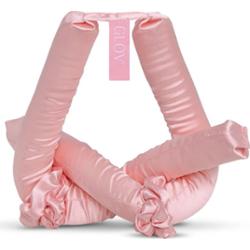 GLOV - Coolcurl PINK - zestaw do kręcenia włosów z satynową lokówką bez użycia ciepła i 2 gumkami scrunchies