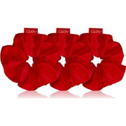 GLOV Satin Scrunchies S/M/L gumki do włosów Red 3 szt.