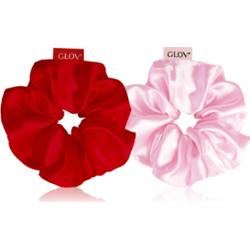 GLOV Satin Scrunchies S gumki do włosów Red/Pink 2 szt.