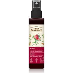 Green Pharmacy Argan Oil & Pomegranate Elixir eliksir bez spłukiwania do włosów słabych i zniszczonych 150 ml