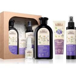 Green Pharmacy Chamomile & Flaxseed oil Set zestaw upominkowy do włosów farbowanych