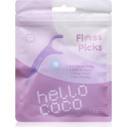 hello coco Floss Picks wykałaczki z nicią dentystyczną 30 szt.