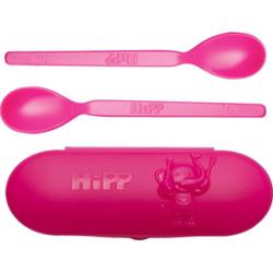 Hipp Spoons Set zestaw naczyń na drogę Pink