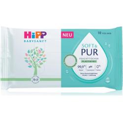 Hipp Soft & Pur nawilżane chusteczki oczyszczające dla dzieci od urodzenia 10 szt.