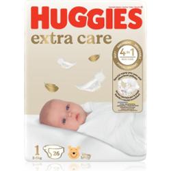 Huggies Extra Care Size 1 pieluchy jednorazowe 2-5 kg 26 szt.