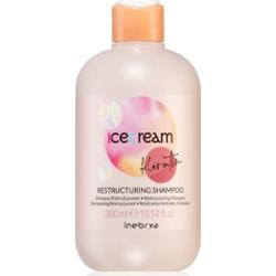 Inebrya Ice Cream Keratin Restructuring - szampon do włosów suchych i puszących się, 300ml