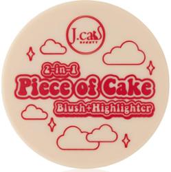J.Cat Beauty 2 In 1 Piece Of Cake róż do policzków z rozświetlaczem odcień 103 McFlirty 12.1 g
