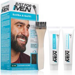 Just for Men Men Moustache & Beard farba do brody do zakrywania siwych włosów odcień M-45 Dark Brown 1 szt.