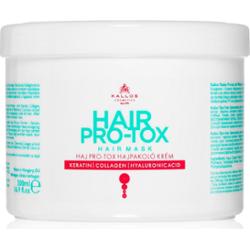 Kallos Hair Pro-Tox maska do włosów słabych i zniszczonych z olejkiem kokosowym, kwasem hialuronowym i kolagenem 500 ml