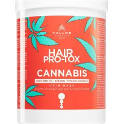 Kallos Hair Pro-Tox Cannabis Hair Mask maska wzmacniająca dla połysku i miękkości włosów 1000 ml