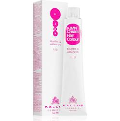 Kallos KJMN Professional Cream Hair Colour Keratin & Argan Oil farba do włosów z keratyną i olejkiem arganowym odcień 9.1 Very Light Ash Blond 100 ml