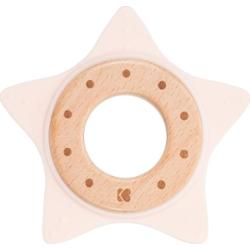 Kikkaboo Silicone and Wood Teether Star gryzak Pink 1 szt.