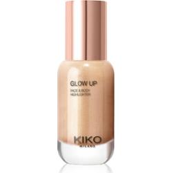 KIKO Milano Glow Up płynny rozjaśniacz do twarzy i ciała odcień 01 Gold 30 ml