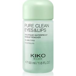 KIKO Milano Pure Clean Eyes&Lips dwufazowy płyn do wodoodpornego demakijażu oczu i ust mini 50 ml
