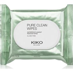 KIKO Milano Pure Clean Wipes chusteczki do demakijażu do usuwania trwałego i wodoodpornego makijażu 25 szt.