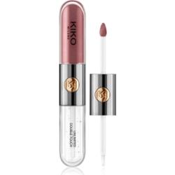 KIKO Milano Unlimited Double Touch długotrwała szminka w płynie z połyskiem odcień 121 Dark Rosy Chestnut 6 ml