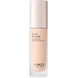 KIKO Milano Love Fusion 24H Moisture Radiant Foundation długotrwały podkład w kremie o działaniu nawilżającym odcień 1 Warm Gold 30 ml
