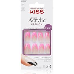 KISS Acrylic French Color sztuczne paznokcie Squared 28 szt.