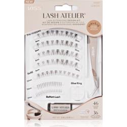 KISS Lash Atelier Desing Kit kępki sztucznych rzęs z klejem 01 1 szt.