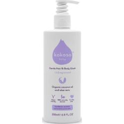 Kokoso Baby Kids żel do mycia ciała i włosów nieperfumowany dla dzieci 200 ml