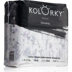 Kolorky Night Unicorn jednorazowe pieluszki EKO dla kompletnej ochrony w nocy rozmiar L rozmiar L 8-13 Kg 19 szt.