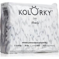 Kolorky Day Hearts jednorazowe pieluszki EKO rozmiar S 3-6 Kg 25 szt.