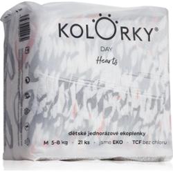Kolorky Day Hearts jednorazowe pieluszki EKO rozmiar M 5-8 Kg 21 szt.