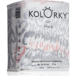 Kolorky Day Hearts jednorazowe pieluszki EKO rozmiar XL 12-16 Kg 17 szt.