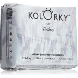 Kolorky Day Feathers jednorazowe pieluszki EKO rozmiar S 3-6 Kg 25 szt.