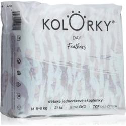 Kolorky Day Feathers jednorazowe pieluszki EKO rozmiar M 5-8 Kg 21 szt.