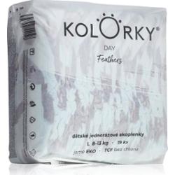 Kolorky Day Feathers jednorazowe pieluszki EKO rozmiar L rozmiar L 8-13 Kg 19 szt.