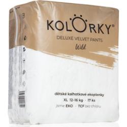 Kolorky Deluxe Velvet Pants Wild jednorazowe pieluchomajtki rozmiar XL 12-16 Kg 17 szt.