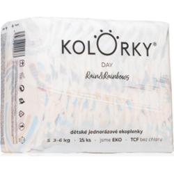 Kolorky Day Rain&Rainbow jednorazowe pieluszki EKO rozmiar S 3-6 Kg 25 szt.