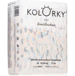 Kolorky Day Rain&Rainbow jednorazowe pieluszki EKO rozmiar XL 12-16 Kg 17 szt.