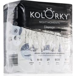 Kolorky Night Moments jednorazowe pieluszki EKO dla kompletnej ochrony w nocy rozmiar L rozmiar L 8-13 kg 27 szt.