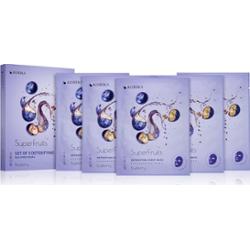 KORIKA SuperFruits Blueberry - Set of 5 Detoxifying Face Sheet Masks zestaw maseczek do twarzy w obniżonej cenie z efektem detoksykującym Blueberry