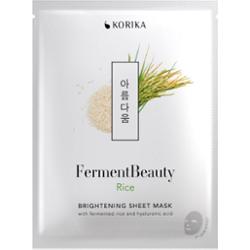 KORIKA FermentBeauty Brightening Face Sheet Mask with Fermented Rice and Hyaluronic Acid maska rozświetlająca w płacie ze sfermentowanym ryżem i kwase