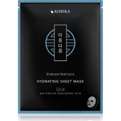 KORIKA Korean Heritage Silk & 8 Types of Hyaluronic Acid Hydrating Sheet Mask maska nawilżająca w płacie 25 g