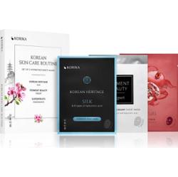 KORIKA KOREAN SKIN CARE ROUTINE SET OF 3 HYDRATING SHEET MASKS zestaw o działaniu nawilżającym