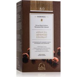 Korres Argan Oil trwała farba do włosów z olejkiem arganowym odcień 8.0 Light Blonde 50 ml